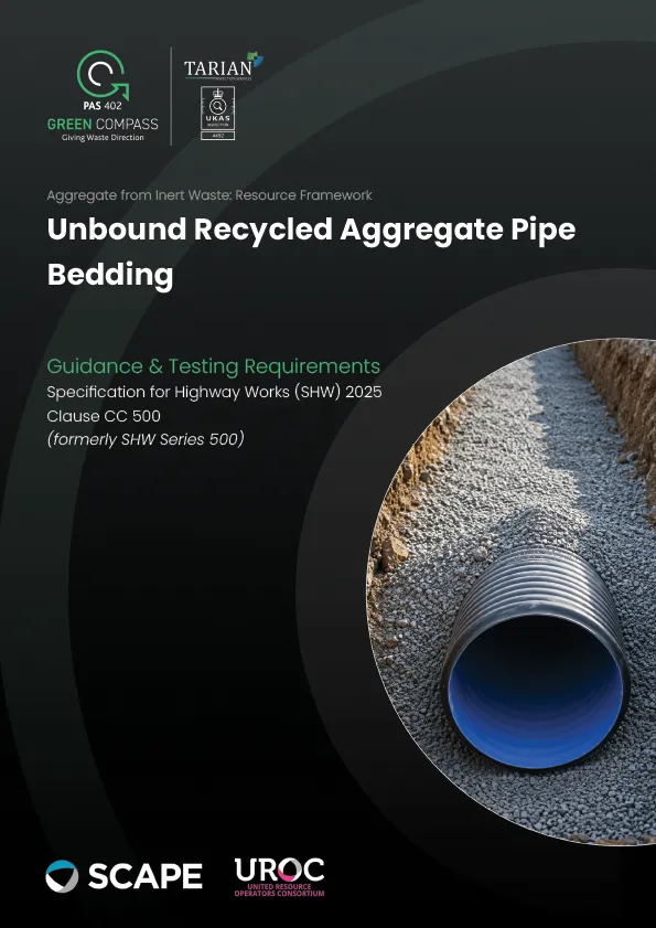 Unbound Recycled Aggregate Pipe Bedding