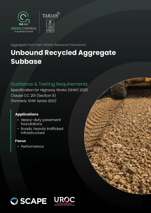 Unbound Recycled Aggregate Subbase